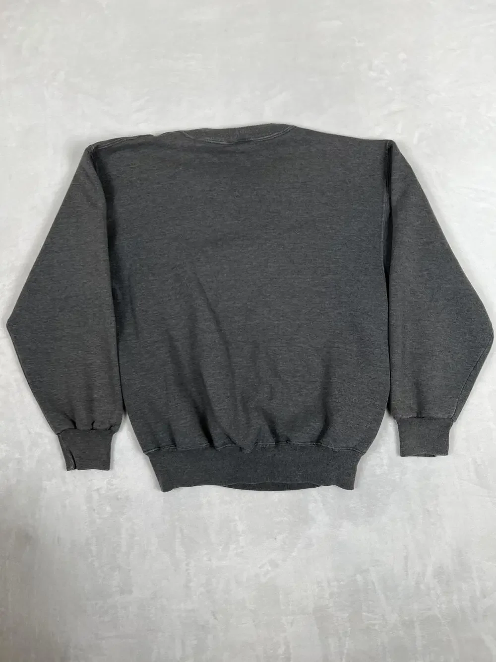 Vintage Russell Athletic Gray Blank Sweatshirt Mens Medium Fleece Made in USA